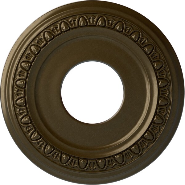 Ekena Millwork Jackson Ceiling Medallion (Fits Canopies up to 7 3/8"), 12 1/4"OD x 4"ID x 1 1/8"P, Brass CM12JABRS - main